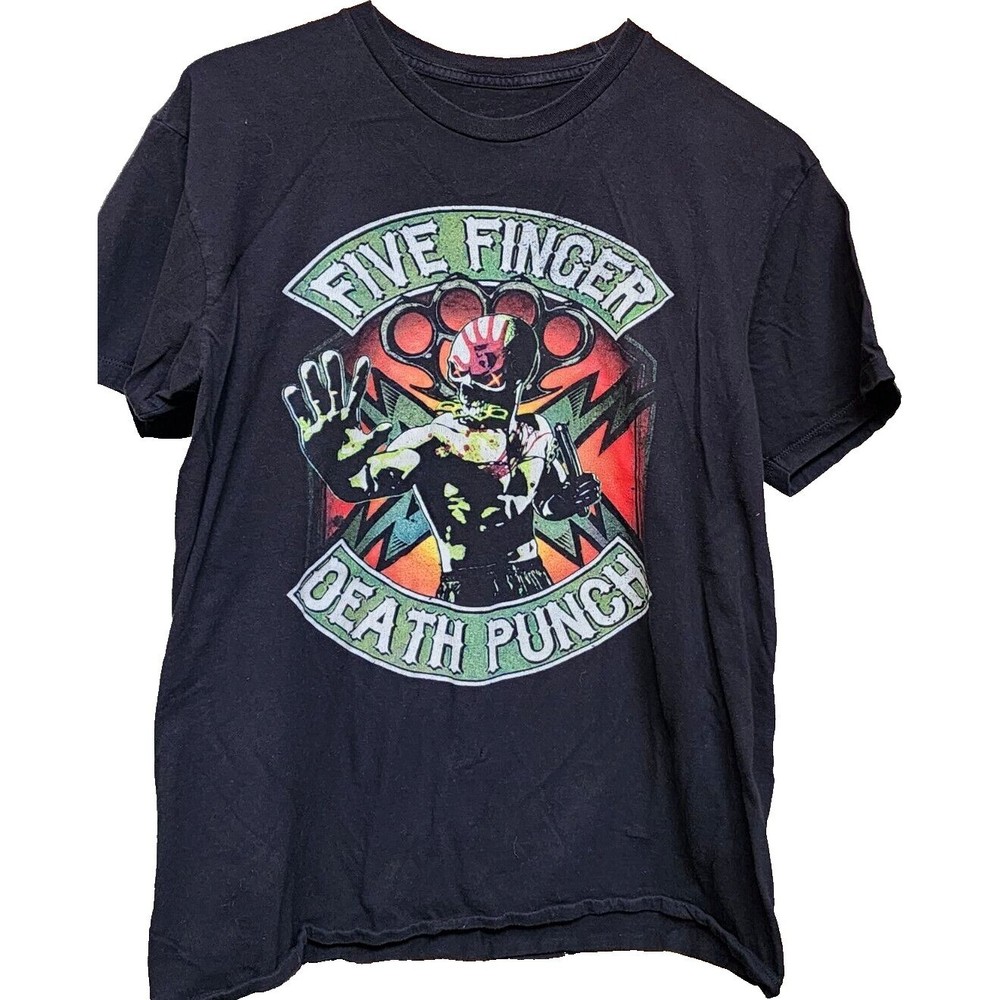 Five Finger Death Punch 2019 Tour T-Shirt Black 2 Sided Size Large
